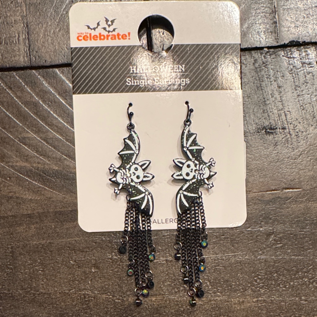 Halloween Bat Earrings